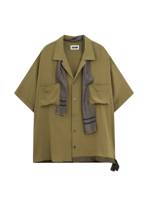 Magliano Pasolini scarf-detail shirt Green V28023611