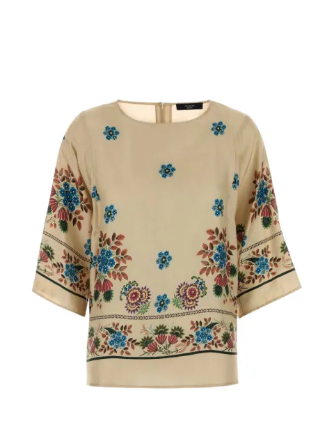 Weekend Max Mara Samba floral-print blouse Neutrals 2615111062600