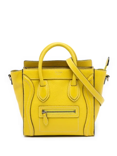 Celine Pre-Owned 2012 Nano Grained Calfskin Luggage Tote satchel Yellow II2GMA8UAIRFRDMD