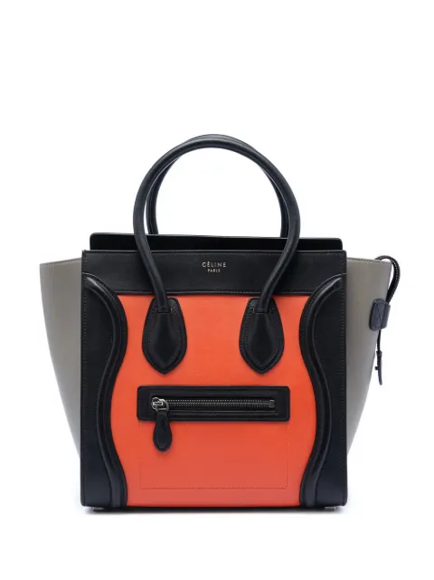 Celine Pre-Owned 2014 Micro Tricolor Leather Luggage Tote handbag Black G6IQQF9Z9OQ1GJDI