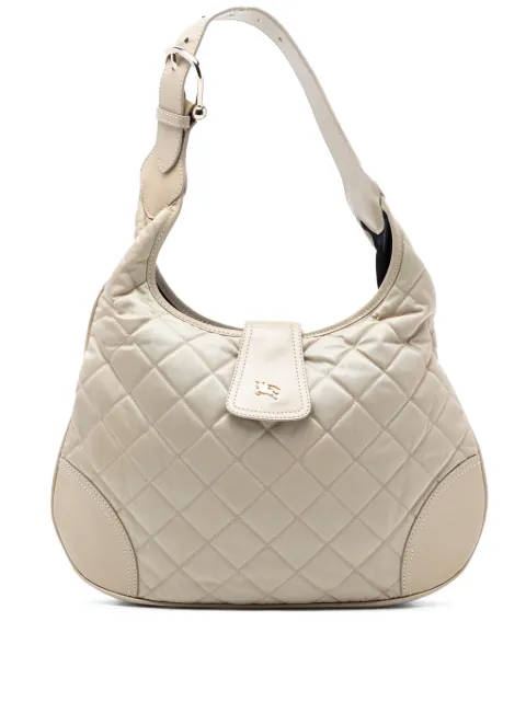 Burberry Pre-Owned 2000-2017 Quilted Nylon Brooke hobo bag Brown QACUT0YPPA1BLPCE