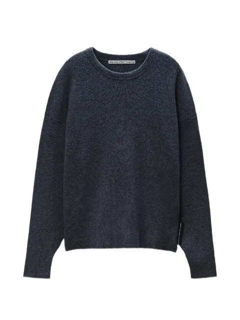 Alexander Wang crewneck pullover in stretch wool cotton Grey 6KC1261118