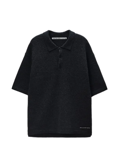 Alexander Wang oversized-fit polo shirt Grey 6KC1261120010