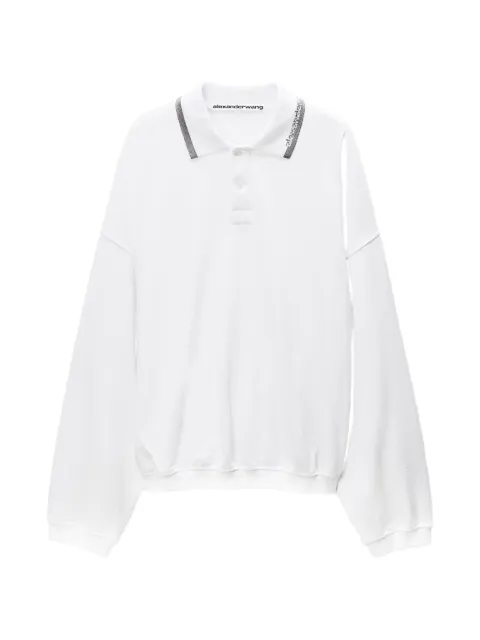 Alexander Wang long-sleeve polo shirt White 6CC1261124