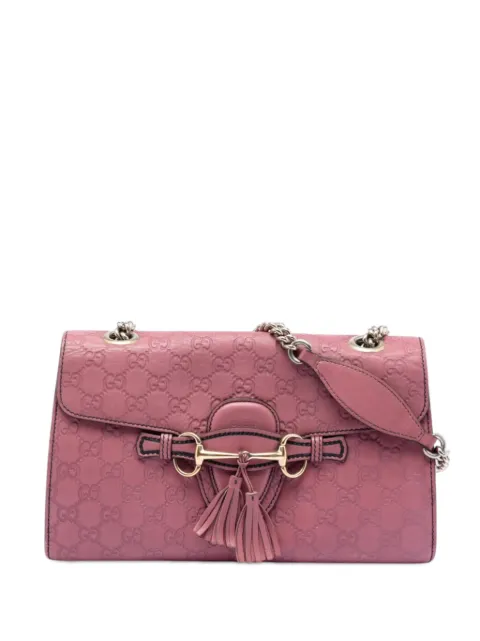 Gucci Pre-Owned 2016-2026 Medium Guccissima Emily shoulder bag Pink JLVJJRUFJY6ZVIRY