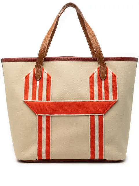 Hermès Pre-Owned 2022 Toile and Clemence Pursangle tote bag Neutrals MFXCLCAEVPOHG9Y1