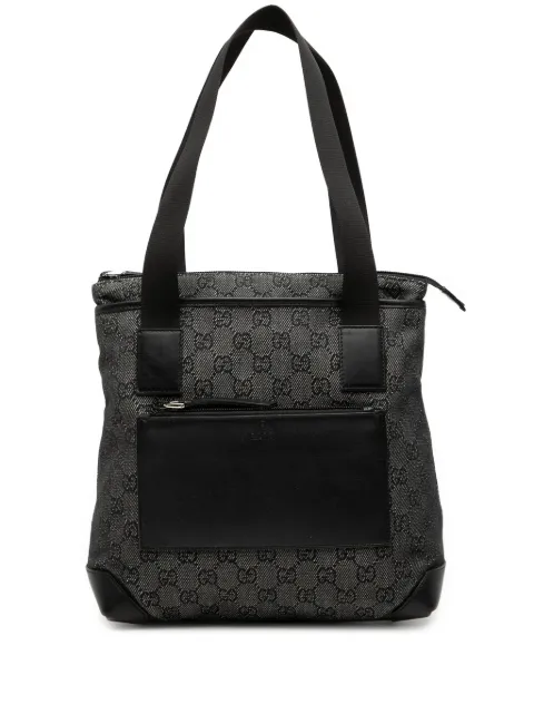 Gucci Pre-Owned 2000-2015 GG Denim tote bag Black D3JJRZHEMONPCW19