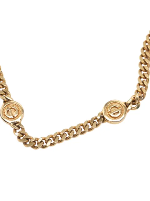 Christian Dior Pre-Owned 1980-1990 Gold Plated CD Logo Chain Necklace costume necklace Gold BNYZNSB06I8NDIKX