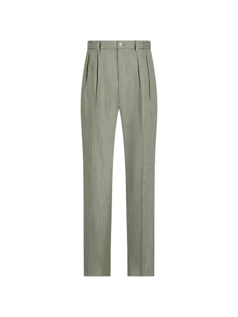Tagliatore pleated-waist trousers Green PGORD24740020