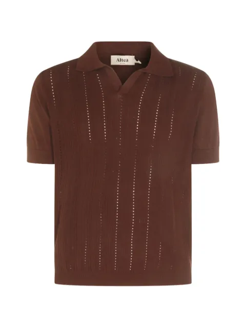 Altea pointelle-knit T-shirt Brown 265108639