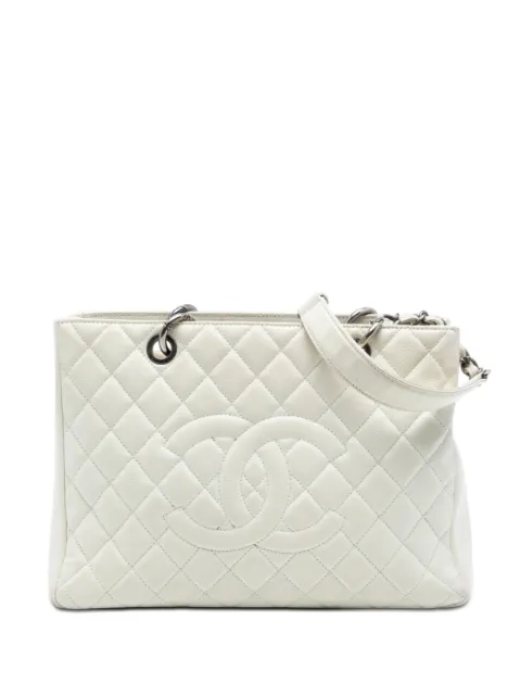 CHANEL Pre-Owned 2009-2010 Caviar Grand Shopping tote bag White NRPT7YLL5HHTGV9K