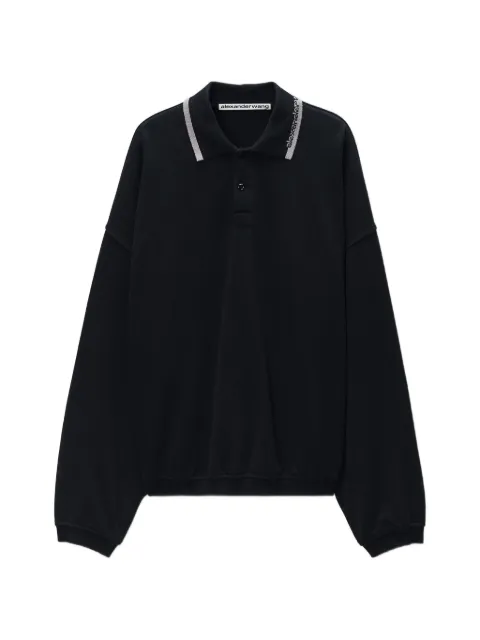 Alexander Wang long-sleeve polo shirt Black 6CC1261124