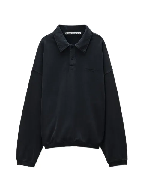Alexander Wang polo-collar oversized sweater Black 6CC1261126011