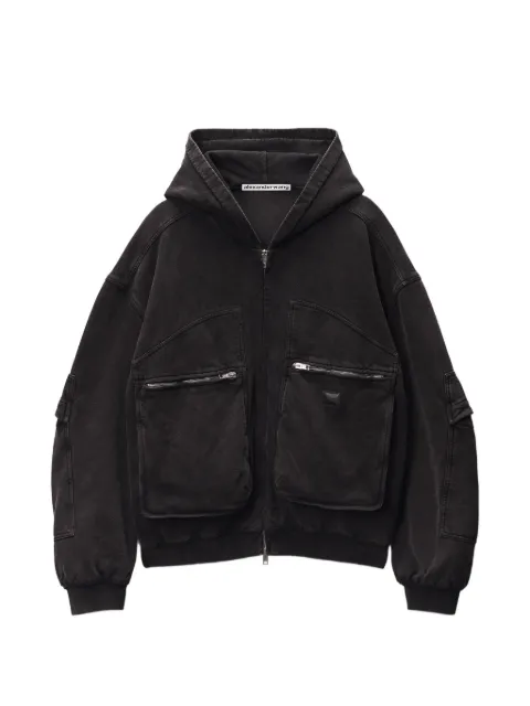 Alexander Wang oversized-fit cargo hoodie Black 6CC1262091011