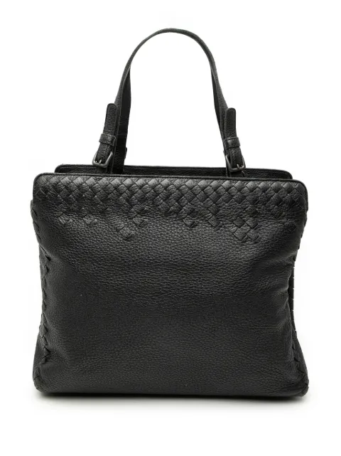 Bottega Veneta Pre-Owned 2012-2025 Grained Calfskin Intrecciato tote bag Black B124MPNF2OPIO5GB