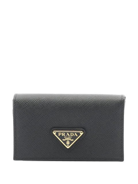 Prada Pre-Owned 2013-2026 Saffiano card holder Black YDFUV5I1COKL1IAS