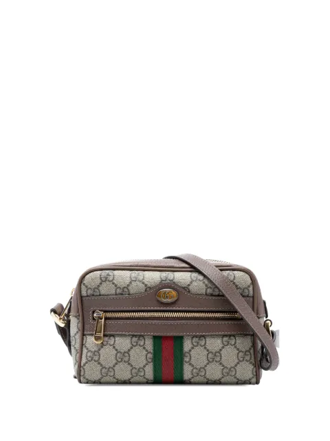 Gucci Pre-Owned 2016-2026 Mini GG Supreme Web Ophidia crossbody bag Neutrals O4CQ0PE7BHE8KITL