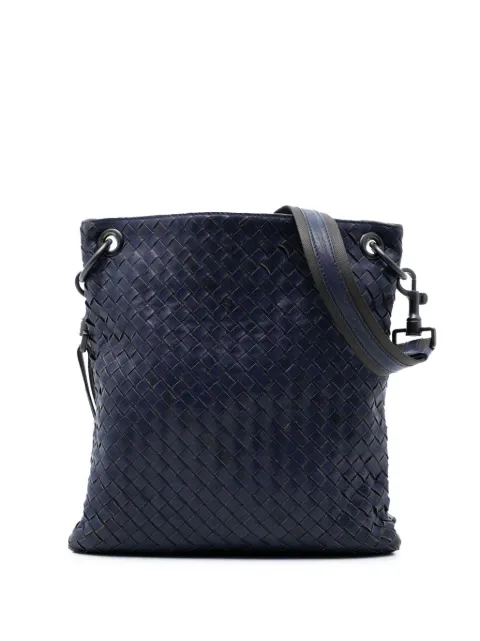 Bottega Veneta Pre-Owned 2012-2026 Nappa Intrecciato crossbody bag Blue 5AB0PR4ZP772PGSB