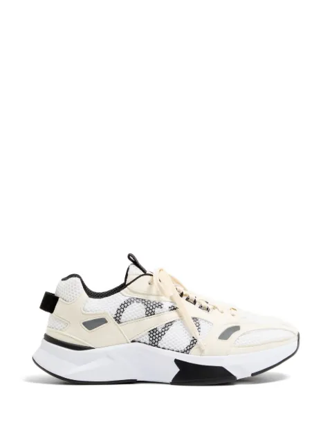 Valentino Garavani Demivee trainer in mesh fabric with suede inserts White YS0N88QAP