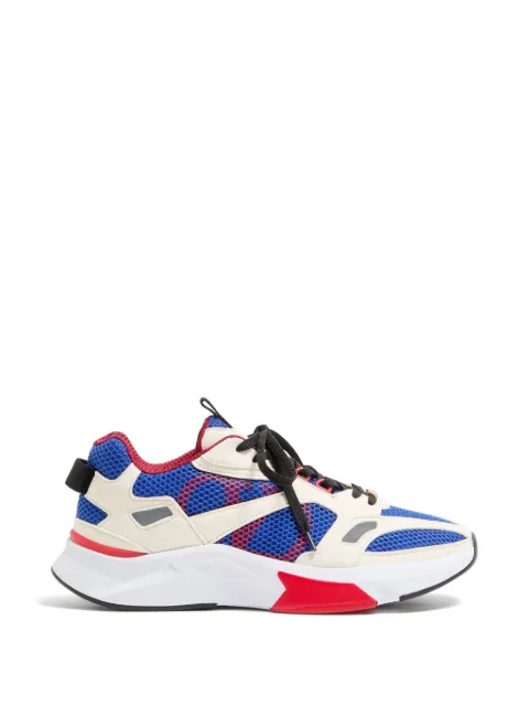 Valentino Garavani Demivee sneakers in mesh fabric with suede inserts Blue YS0N88QAP