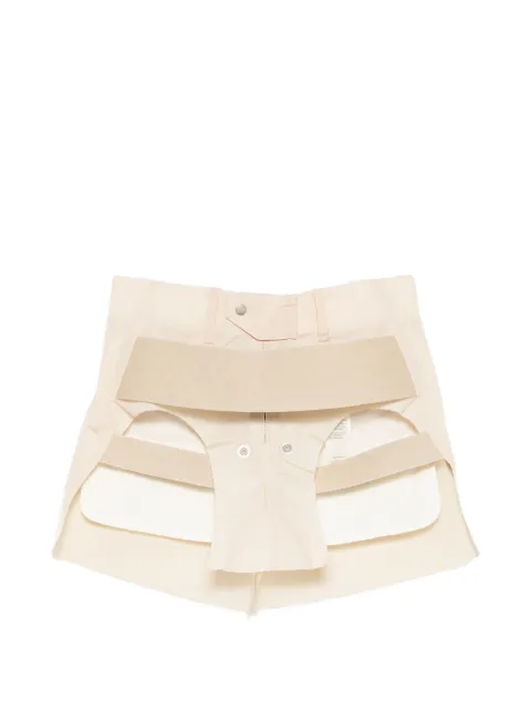 Rick Owens Temple cut-out layered-strap skirt Neutrals RO01F6398NCVER4