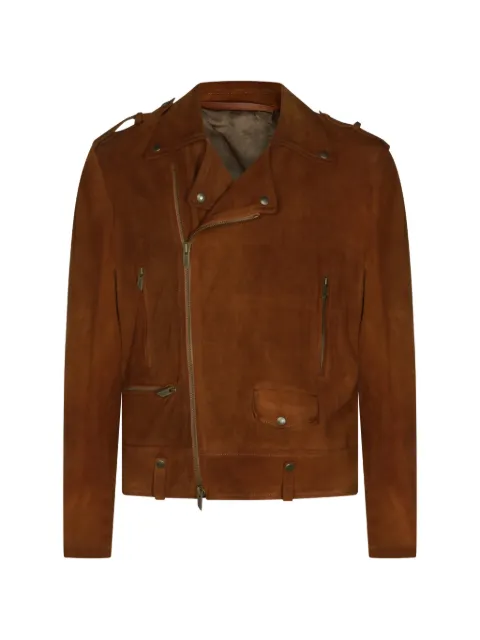 Salvatore Santoro suede biker jacket Brown 46536U
