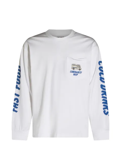 Carhartt WIP Cold Drinks graphic-print pocket sweatshirt White I036216