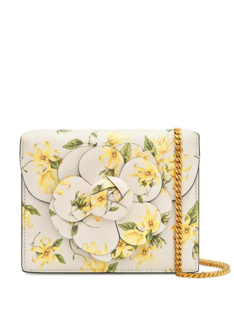 Oscar de la Renta Ylang Ylang printed Mini Tro bag Neutrals 26PH003SAFYEL