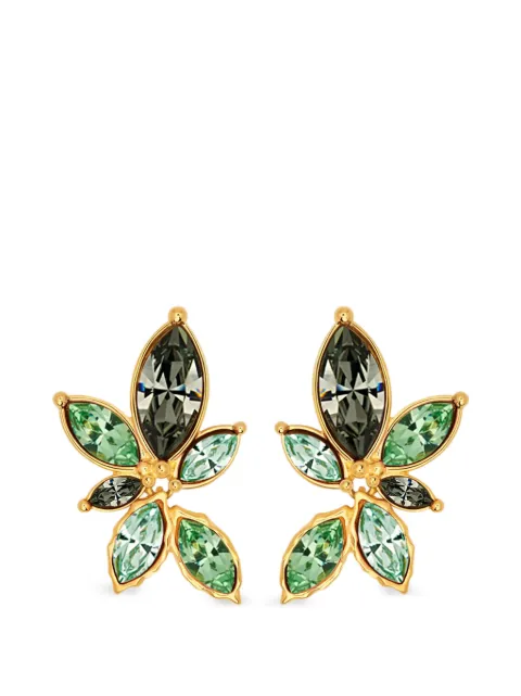 Oscar de la Renta Navette crystal clip-on earrings Gold P26J940PDT