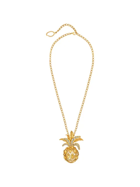 Oscar de la Renta pineapple pavé pendant necklace Gold P26J820CIT