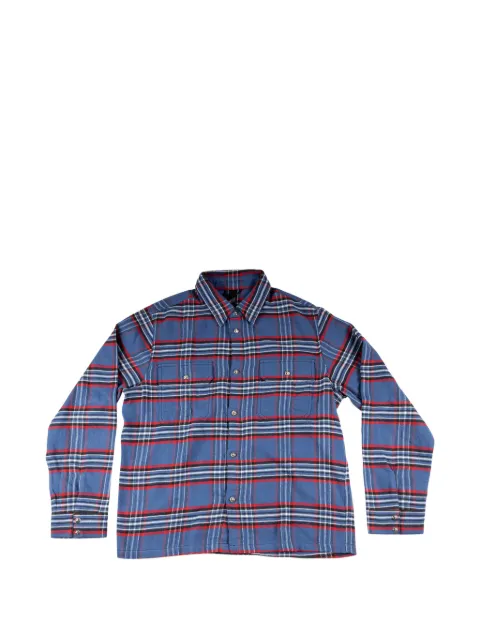 Chrome Hearts Work Dog check-pattern shirt Blue CHRM1083