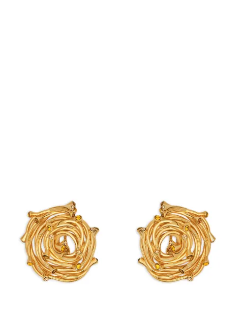 Oscar de la Renta rhinestone nest earrings Gold P26J931TOP