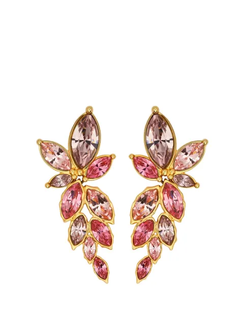 Oscar de la Renta navette crystal drop clip-on earrings Gold P26J941ROS