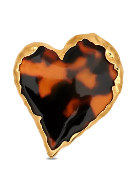 Oscar de la Renta tortoise stone heart ring Gold P26J608TOR