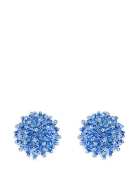 Oscar de la Renta beaded cluster earrings Blue P26J194SAP