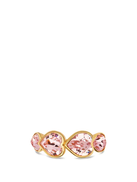 Oscar de la Renta crystal heart ring Gold P26J610ROS