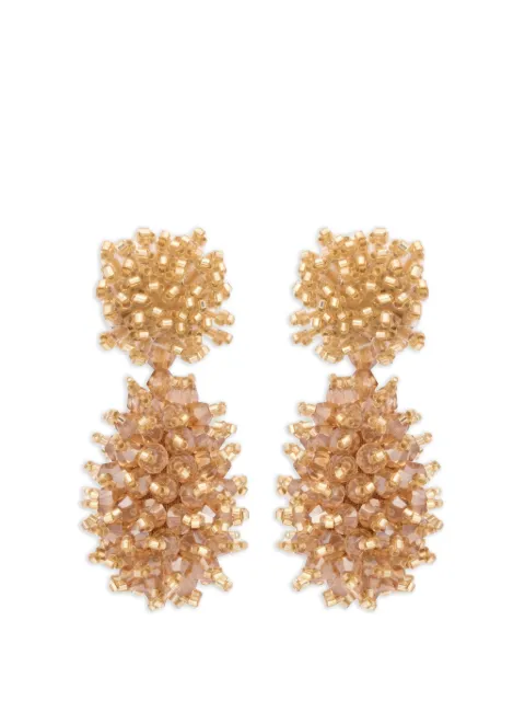Oscar de la Renta beaded cluster drop earrings Gold P26J192CHM