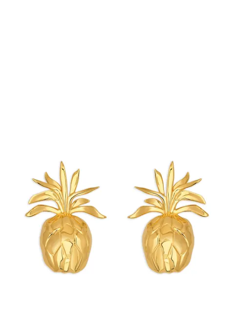 Oscar de la Renta pineapple clip-on earrings Gold P26J963GOL