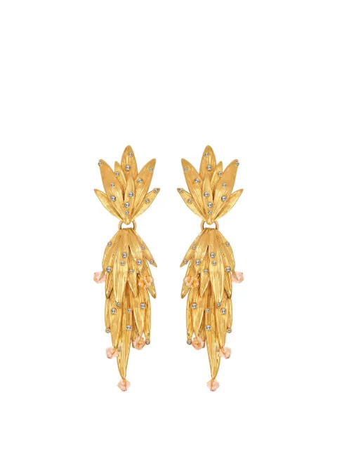Oscar de la Renta palm leaf clip-on earrings Gold P26J924CRT
