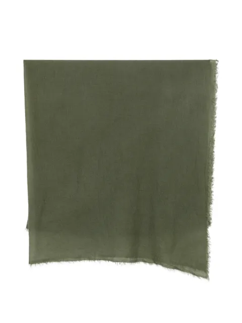 Faliero Sarti Sheralda frayed-edge scarf Green E260505