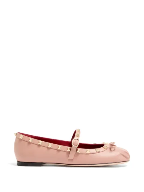 Valentino Garavani mary-jane Rockstud ballerina in nappa 05mm Pink WS0QA5XGR