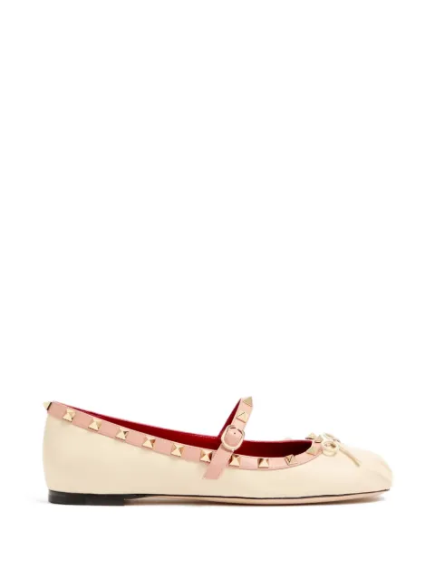 Valentino Garavani mary-jane Rockstud ballerina in nappa 05mm Neutrals WS0QA5XGR