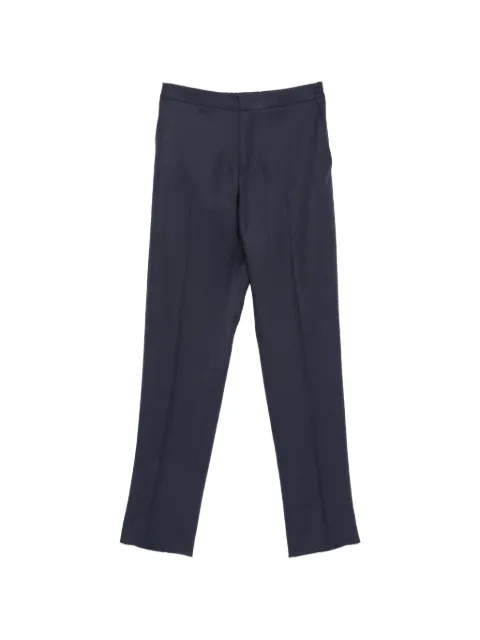 Zegna pressed-crease tailored trousers Blue UHI35A3TZ50