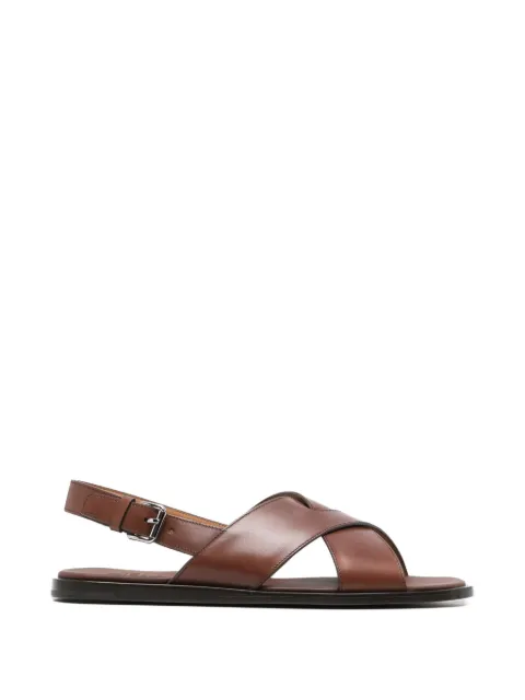 Church's crossover-strap buckle-fastening sandals Brown EX00309ADCF0AXO