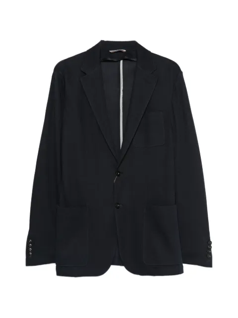 Canali notched-lapel patch-pocket blazer Blue J0147JJ01974