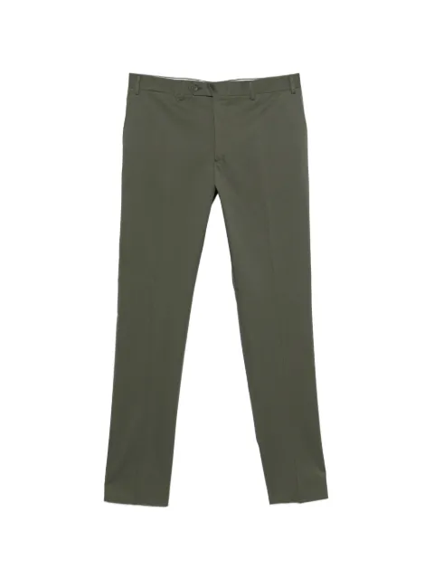 Canali pressed-crease tailored trousers Green 71019AV04105