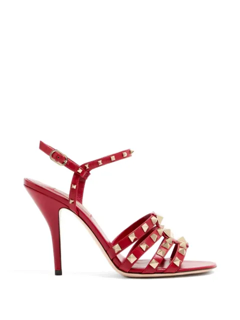 Valentino Garavani Rockstud kidskin sandal 100mm Red WS0PV5JDW
