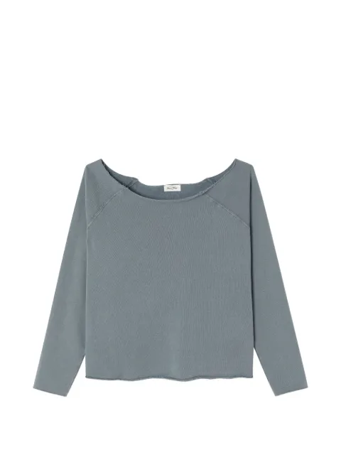 American Vintage raw-cut boat-neck sweater Grey VIB03B
