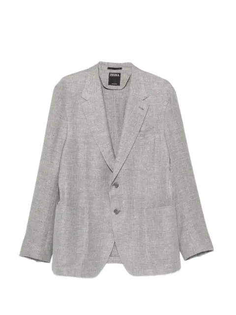 Zegna single-breasted linen blazer Grey 349524A31DJSS0