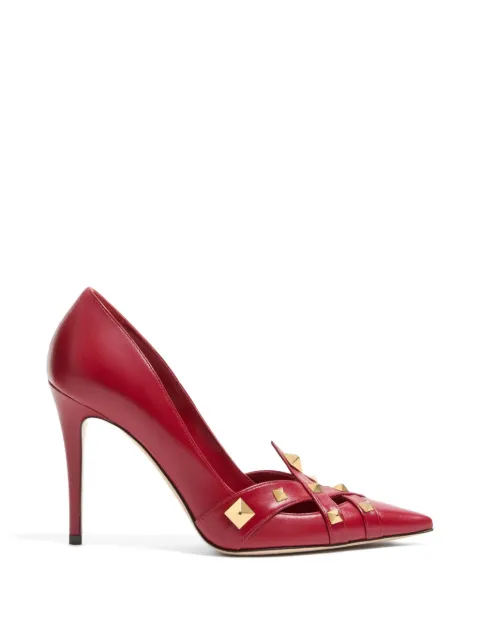 Valentino Garavani Studdy kidskin pumps 100mm Red WS0PQ7JYW